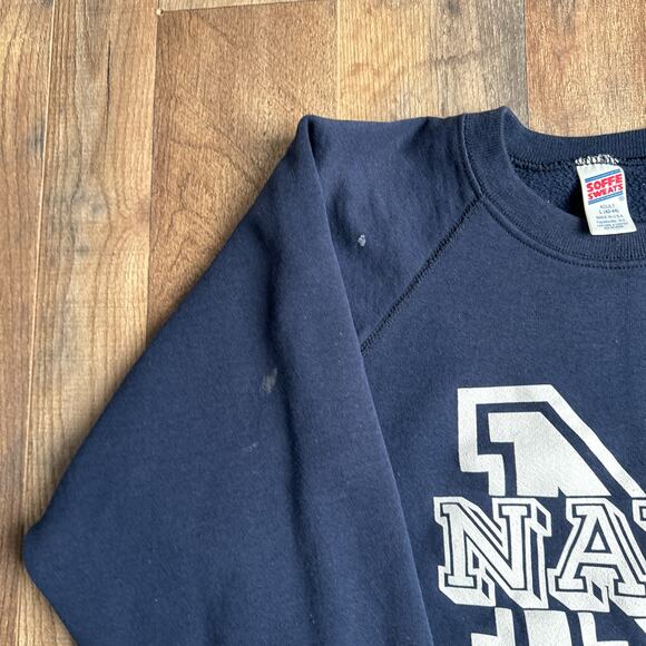 Vintage US Navy Sweatshirt Men's Large Blue Athletic Training Fitness 3058 - Picture 5 of 14